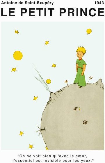 Photocircle Poster / Leinwandbild / Wandbild - Le Petit Prince - On ne voit bien qu'avec le cœur
