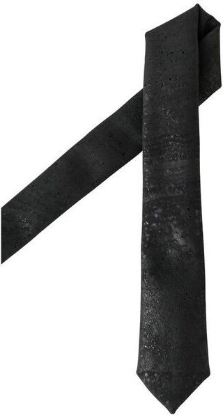 Kork-Deko Schwarze Krawatte aus Korkstoff – vegan, nachhaltig, stilvoll & handgefertigt