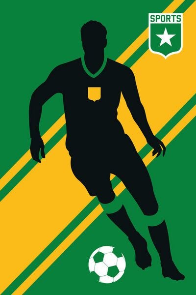 Photocircle Poster / Leinwandbild - Football player