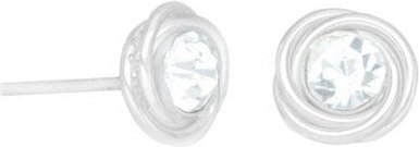 pakilia Silber Ohrstecker Zirkonia Stein Fair-Trade und handmade