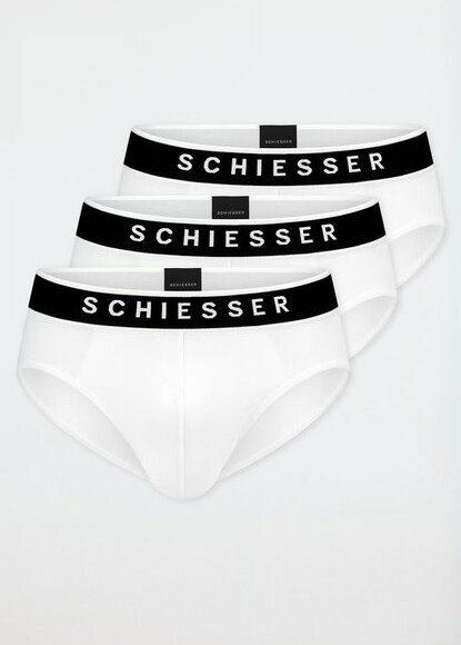 Schiesser 3er Pack Herren Slips Biobaumwolle 95/5