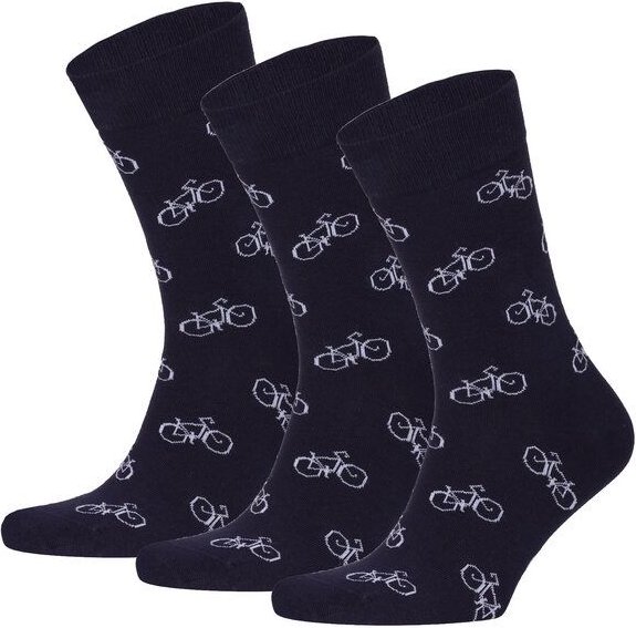 Thumbnail - Opi and Max 3 Paar Fahrradmuster Socken aus Bio-Baumwolle (90% GOTS-zertifiziert) Opi & Max
