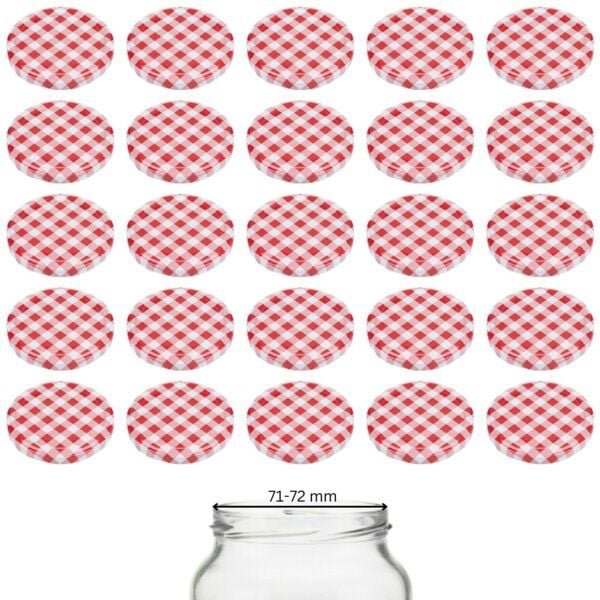 mikken 25 Ersatzdeckel TO82 Ø 8,5 cm Schraubdeckel für Marmeladen- & Einmachgläser Twist-Off Deckel