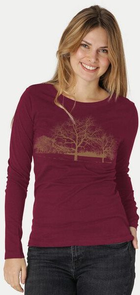 Peaces.bio - handbedruckte Biomode Damen Langarmshirt Landscape