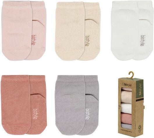 bistyle Baby-Socken Basic 5er-Pack – Kurzsocken, 0-6 Monate, zertifiziert, hoher Baumwollanteil