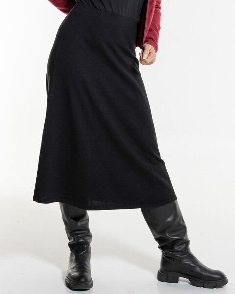 Thumbnail - Alma & Lovis Maxi-Strickrock in A-Linie aus Bio-Baumwoll-/Woll-Mix | Cot-Wool Rock