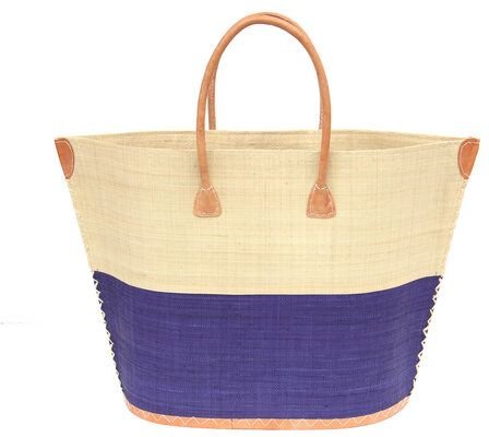 frosch und rabe Strandtasche BATO GROSS Bicolor mit Leder Griffen (Maße: 62/42 x 40 x 22 cm)