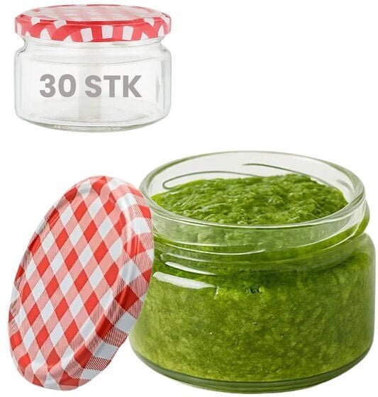 mikken kleine Einmachgläser 250 ml mit Deckel TO82 Marmeladengläser Einkochgläser