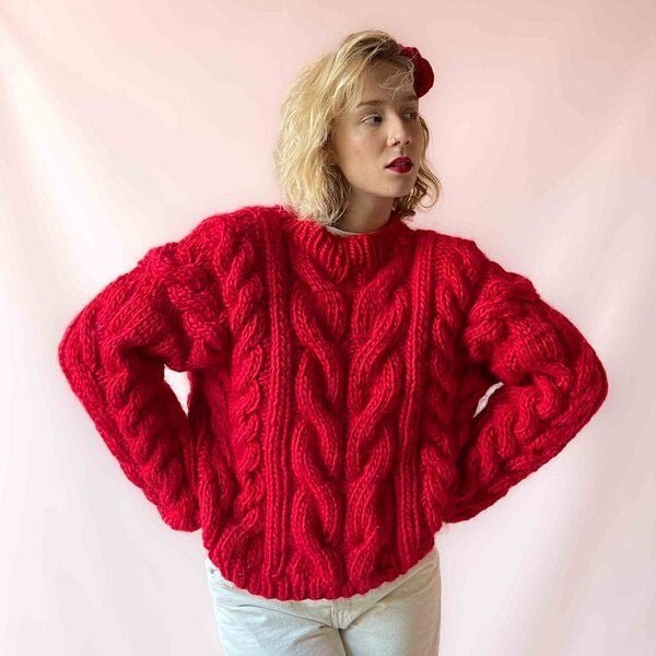 Thumbnail - PANAPUFA 100% MERINO Strickjacke aus Merinowolle PODHALE