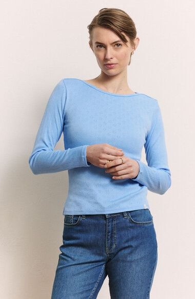 TRANQUILLO Langarm Shirt Coraa mit Herz-Ajour Muster (2010003)