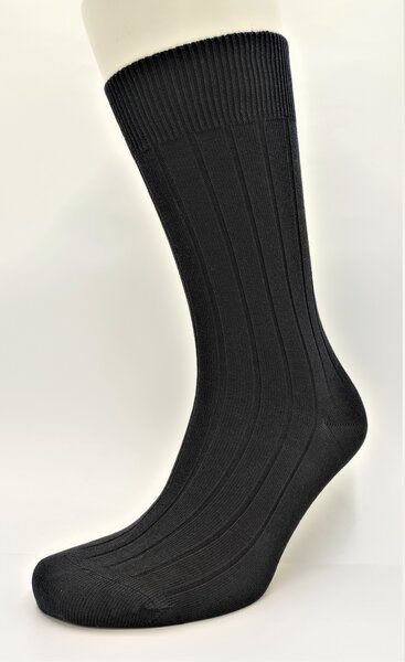 BLS Organic 4er Pack GOTS zertifiziert 98 % Bio-Baumwolle Rippe gemustert Herren Socken