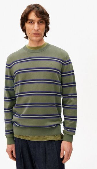 ARMEDANGELS LOUKAA FINE STRIPE Herren Pullover aus Bio-Baumwolle