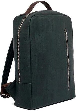 Kork-Deko Business-Rucksack aus Kork - dunkel grün | Rucksack für Büro und Dienstreise