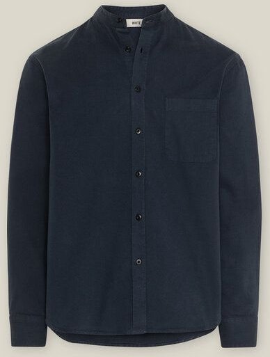 WOTE Stehkragen Hemd - Organic Cotton - The rugged Herringbone Stand up collar
