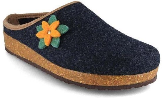 Tuffeln Vegane Damen Hausschuhe Filzclogs Blumig