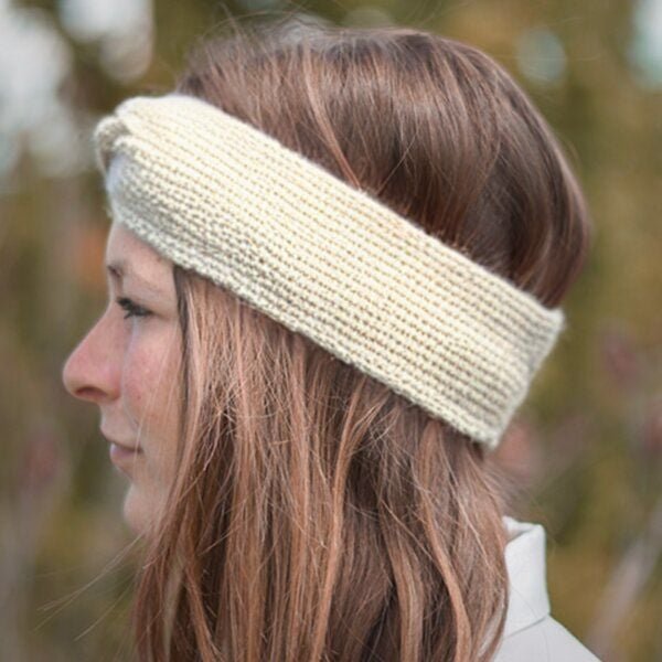 verdonna Handgestricktes Stirnband aus reiner Alpakawolle