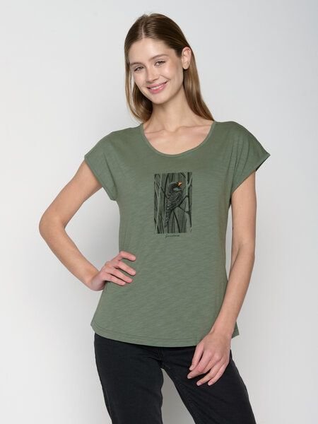 GREENBOMB Animal Sparrow Grass Cool - Sportliches T-Shirt aus Bio-Baumwolle / hochwertiger Print / GOTS / Fair & Vegan