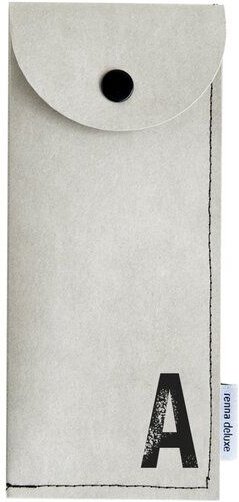 renna deluxe Stifteetui mit Monogramm, vegan, Federmäppchen, schwarz, braun, grau