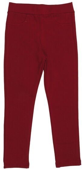 Kinder Sweat-Leggings GOTS-zertifiziert aus Bio-Baumwolle mit Elasthan, bordeaux – Walkiddy, weich, elastischer Bund, al...