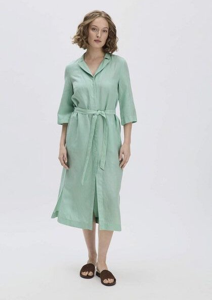 hessnatur Kleid Midi Relaxed aus TENCEL Lyocell mit Leinen