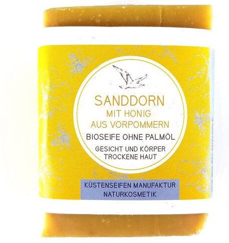 Küstenseifen Manufaktur Bioseife Sanddornseife mit Honig für trockene Haut