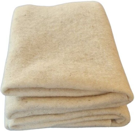 naturling Unkrautschutzmatte aus Schafwolle in 100cm Breite - 255g/m² Schafwollvlies in Wunschlänge - Naturweiß