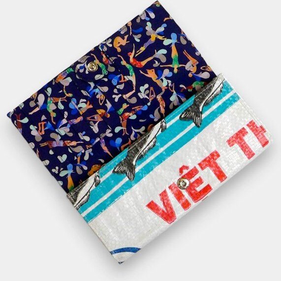 REFISHED fair fashion Börse 'LADY COTTON' - upcycelte Fischfuttersäcke