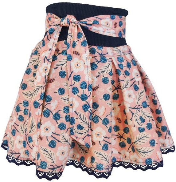 liebewicht Rock Faltenrock rosa geblümt bio für Mädchen Gr.80-164