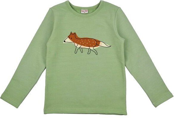 Langarmshirt mit Fuchs von baba Kidswear, innen kuschelig angerauht