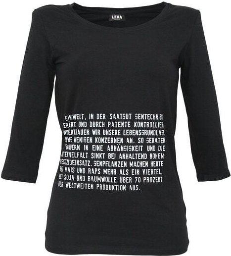 Lena Schokolade Sleeve Shirt "Aufklärer" schwarz