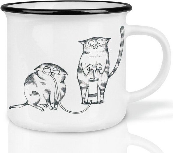 LIGARTI Keramiktasse – Heliumkatzen