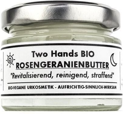 Two Hands BIO Rosengeranienbutter aus Bio-Rosengeranie Bourbon & Bio-Shea - Bio Vegan