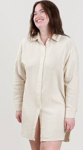 erlich textil Malin Mousseline Nachthemd aus Bio-Baumwolle, made in Europe