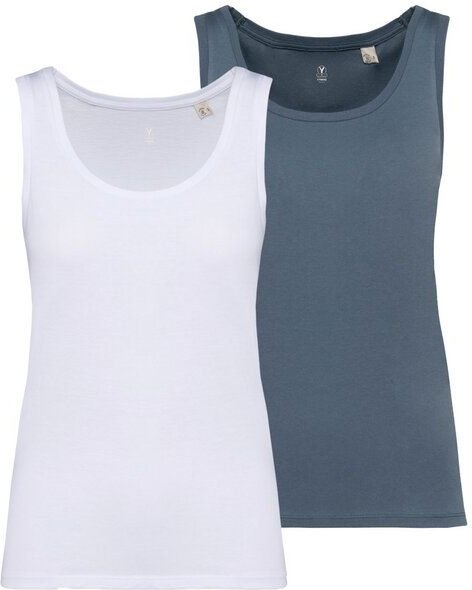YTWOO 2er Pack Damen Tank Top aus 100% Bio-Baumwolle