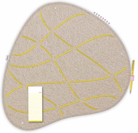 Organische Pinnwand zum Stecken und Pinnen aus Filz, Memoboard mal anders von RÅVARE (OKO-3)