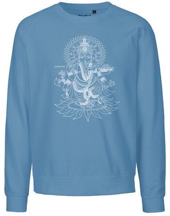 Peaces.bio - handbedruckte Biomode Bio Herren-Sweatshirt Ganesha