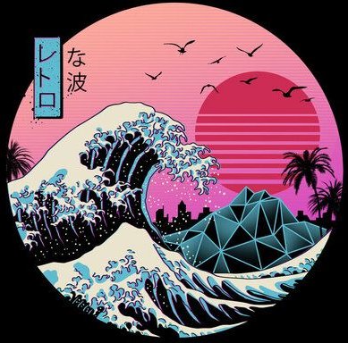 Photocircle Poster / Leinwandbild - Great Retro Wave