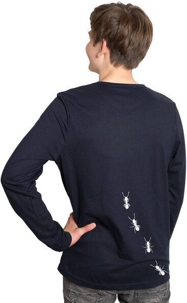 HANDGEDRUCKT "Ameisen" Männer Longsleeve