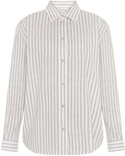 KnowledgeCotton Apparel Lockere gestreifte Bluse aus Bio-Baumwolle