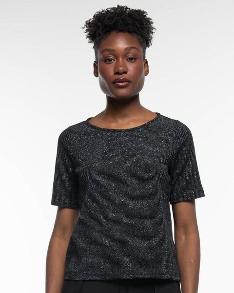 Alma & Lovis Edles Glitzer-Shirt in Waffelpiqué aus Organic Cotton | Pearl Shirt