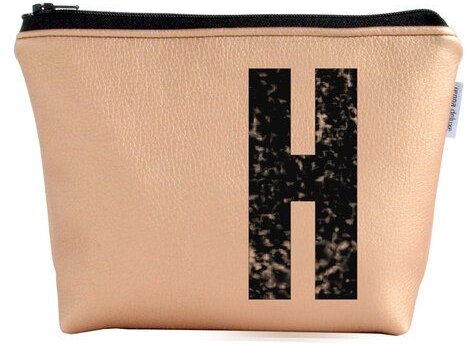 renna deluxe Kulturtasche und Kosmetiktasche personalisiert mit Monogramm - KUPFER