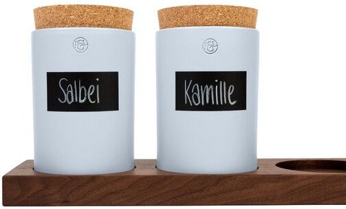 klotzaufklotz Vorratsdosenregal Nussbaum