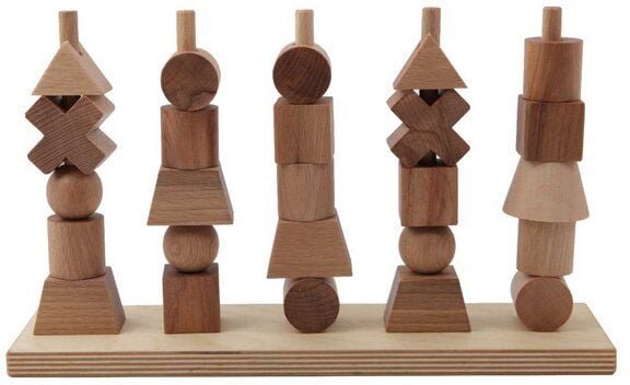 Wooden Story Steckspiel für Kleinkinder mit 25 Formen