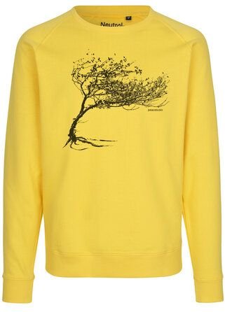 Peaces.bio - handbedruckte Biomode Bio Herren-Sweatshirt Windy Tree