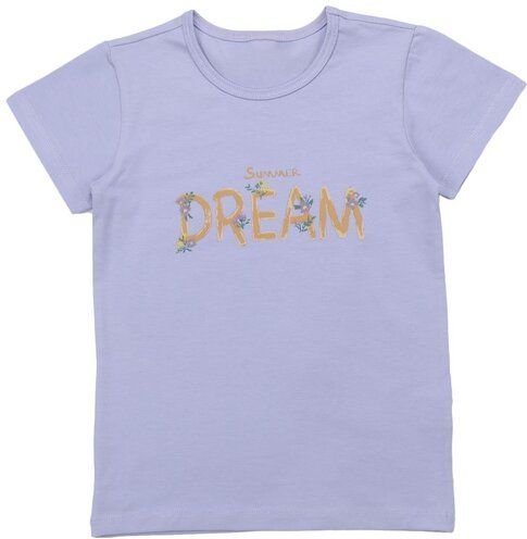 Cotokids Kinder T-Shirt Kurzarm – Helllila mit kleinem Schriftmotiv, weich & bequem | von Walkiddy