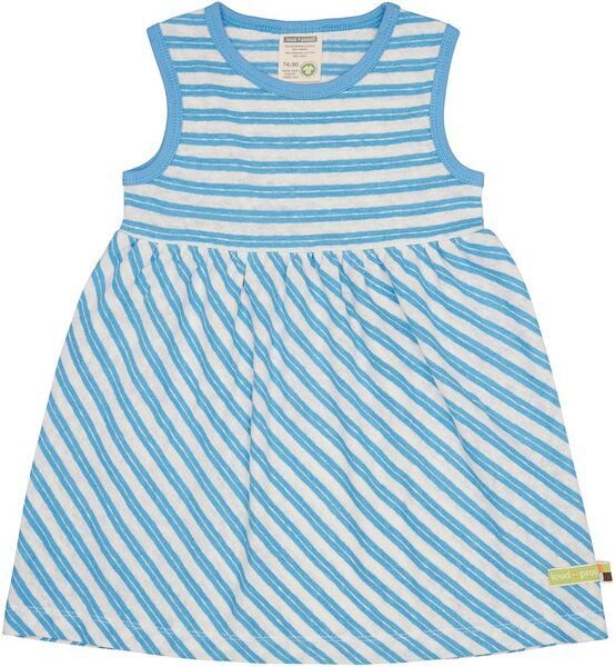 loud + proud Babys & Kinder Kleid Streifen mit Leinen, GOTS-zertifiziert