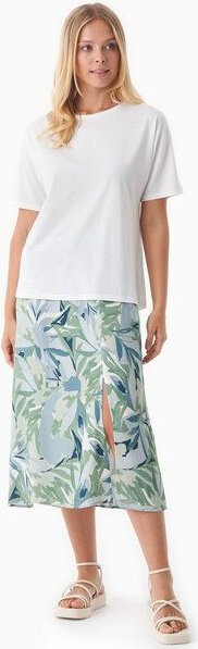 ORGANICATION Rock aus LENZING ECOVERO mit Blattmuster