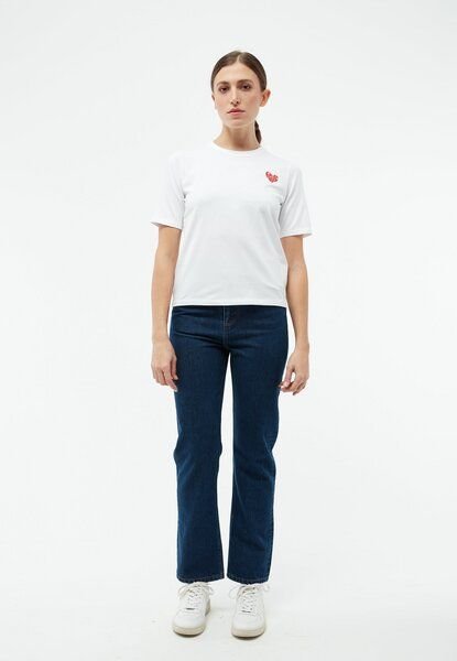 Givn Berlin T-Shirt GBRUTH (Love Heart) aus Bio-Baumwolle - White