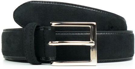 Will's Vegan Shop Continental-Gürtel, 3,5 cm Veganes Wildleder Herren