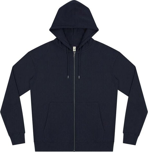 Earth Positive Unisex Zip-UP Hoodie Jacke reiner Bio Baumwolle